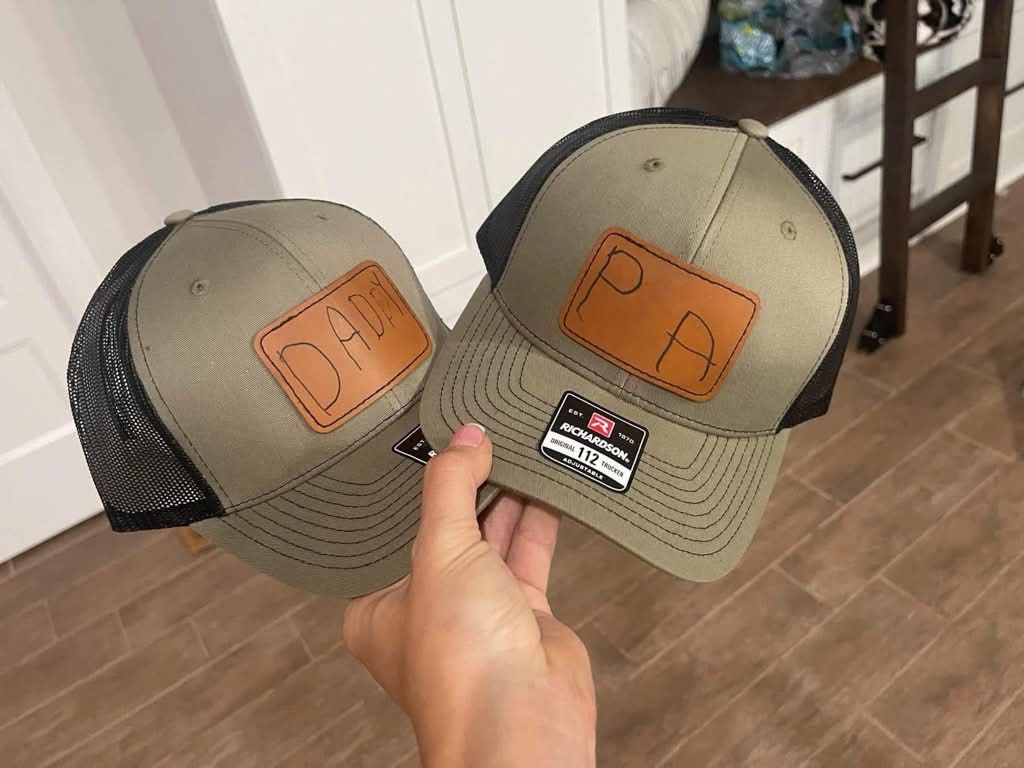 Custom Leather Patch Hat — Richardson 112 Snapback