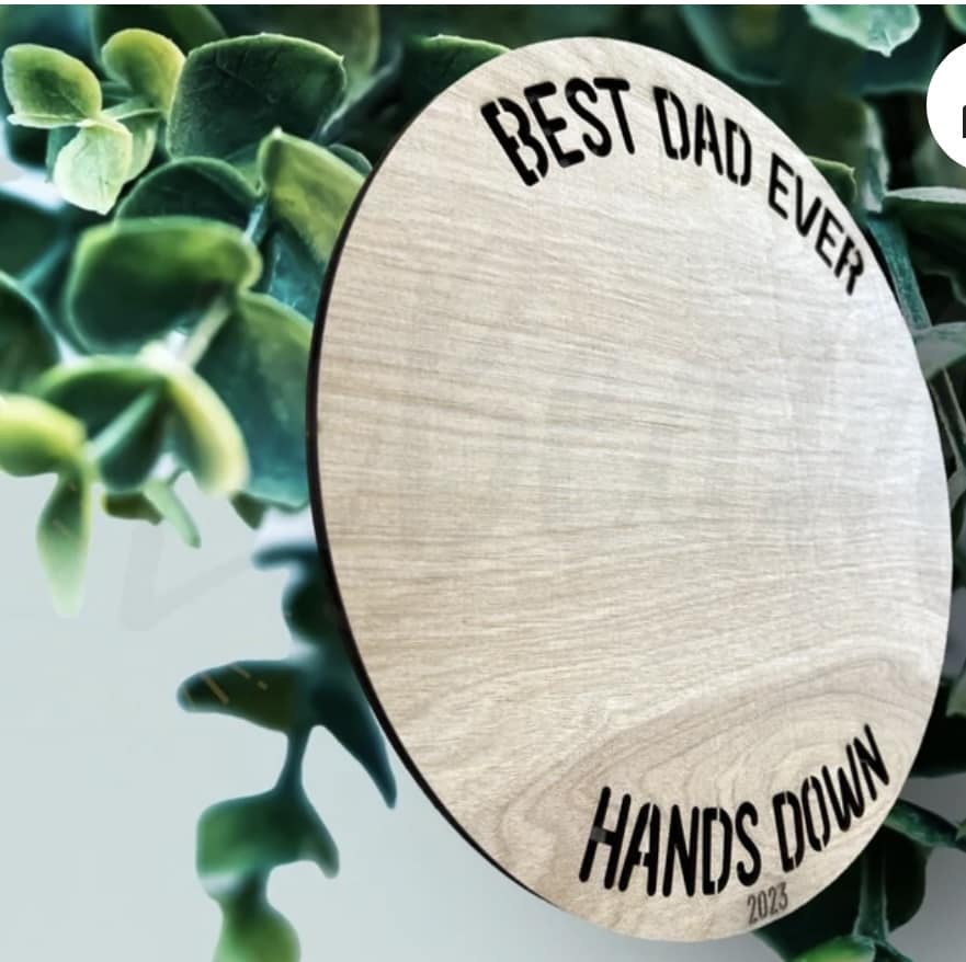 🖐️ Best Dad Hands Down Personalized Plaque ❤️