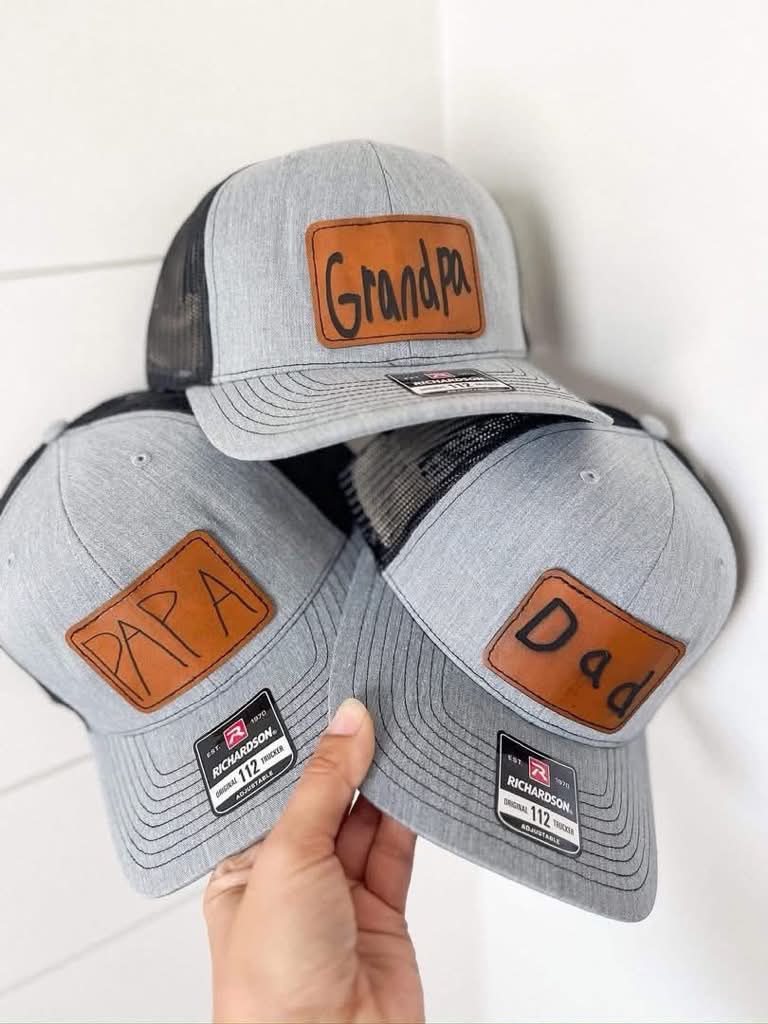 Custom Leather Patch Hat — Richardson 112 Snapback
