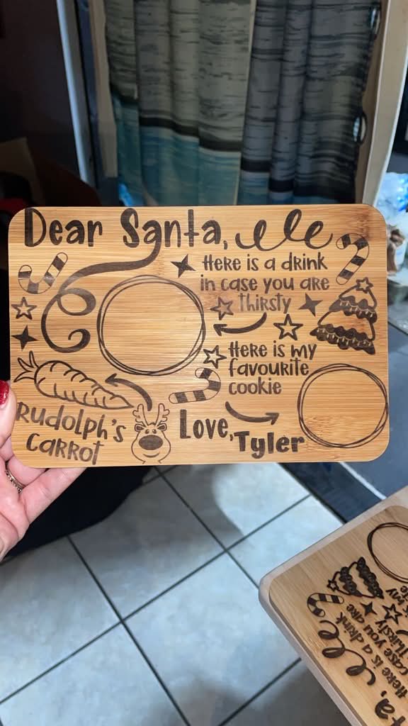 🎅 Personalized Santa Treat Trays 🎄🍪🥛