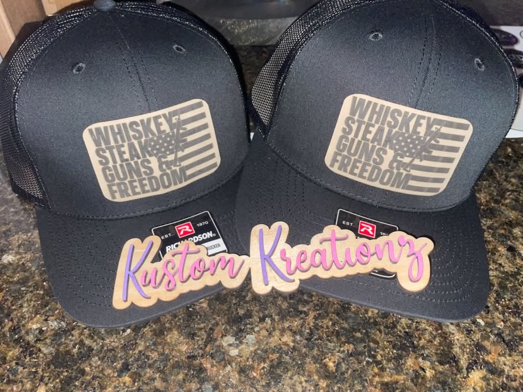 Custom Leather Patch Hat — Richardson 112 Snapback