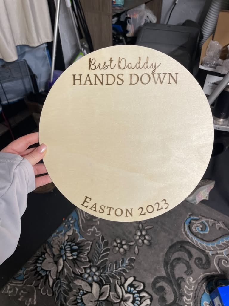 🖐️ Best Dad Hands Down Personalized Plaque ❤️